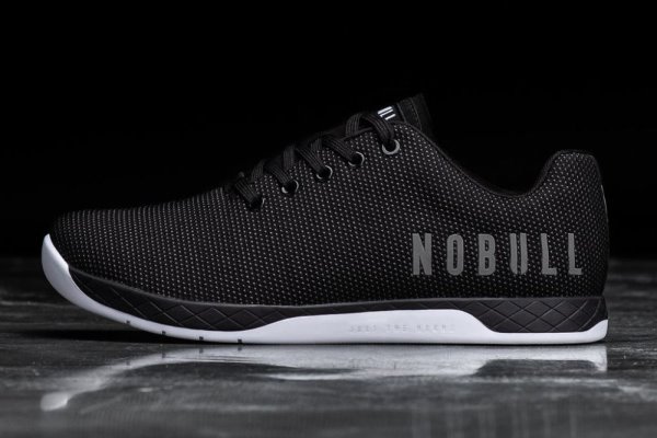 Pánské Sportovní Boty Nobull SuperFabric® Trainer Černé Bílé | 40VVNP4M