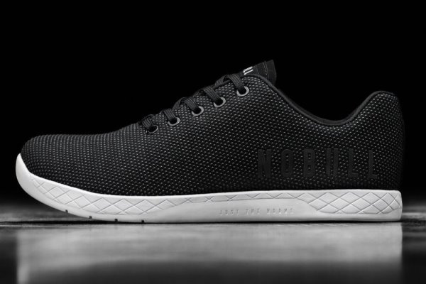 Pánské Sportovní Boty Nobull SuperFabric® Trainer Černé Bílé | WGT7D5QW
