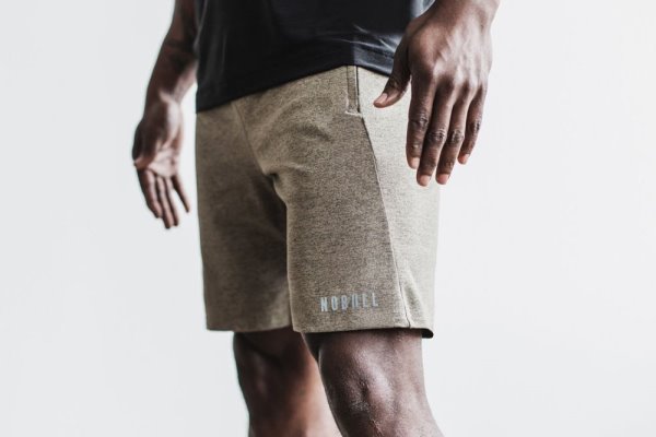 Pánské Šortky Nobull Knit Krátké 8.5" Béžový | A3Y61LFP